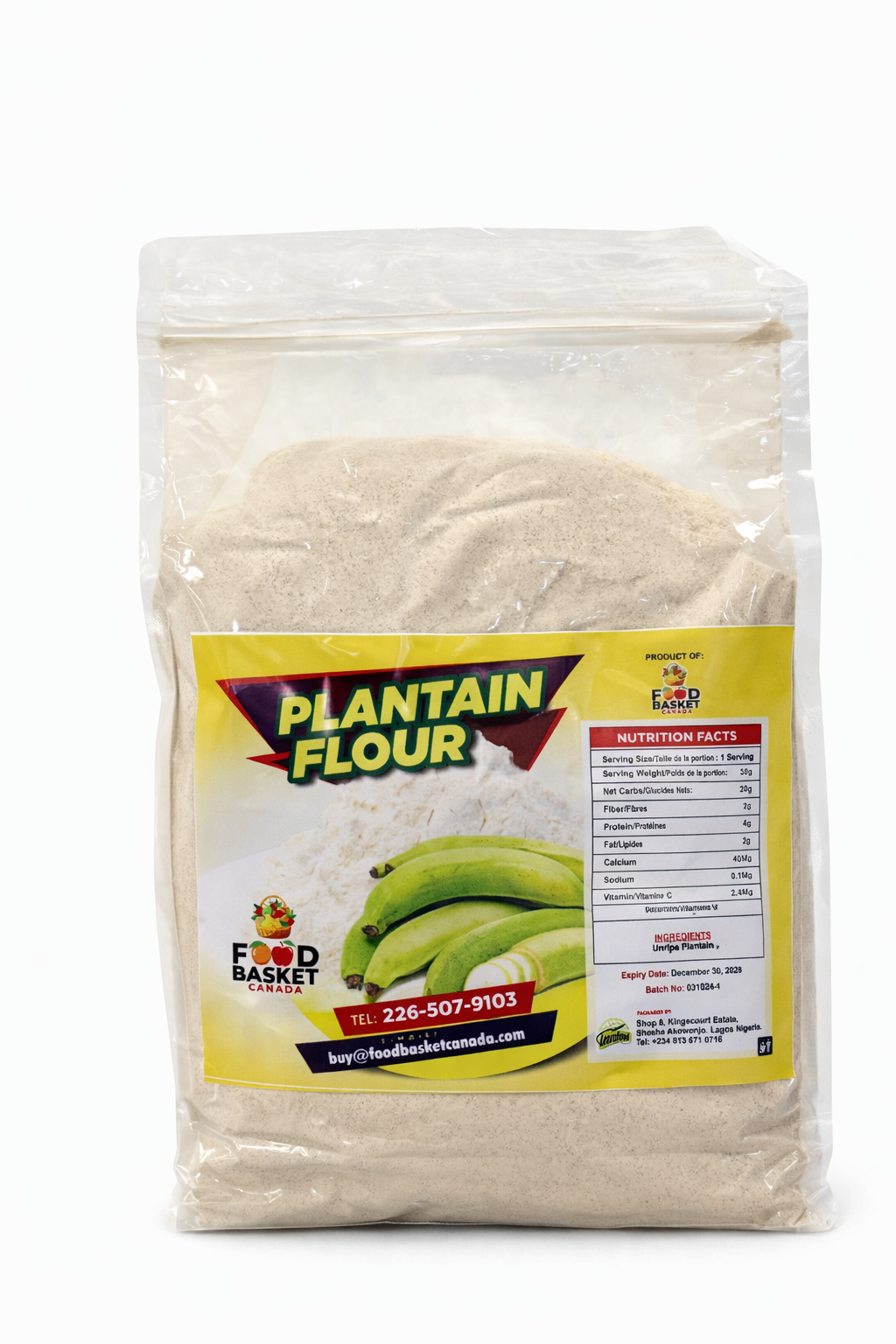 Plantain Flour - FoodBasket African Store Edmonton Alberta Canada Plantain Flour